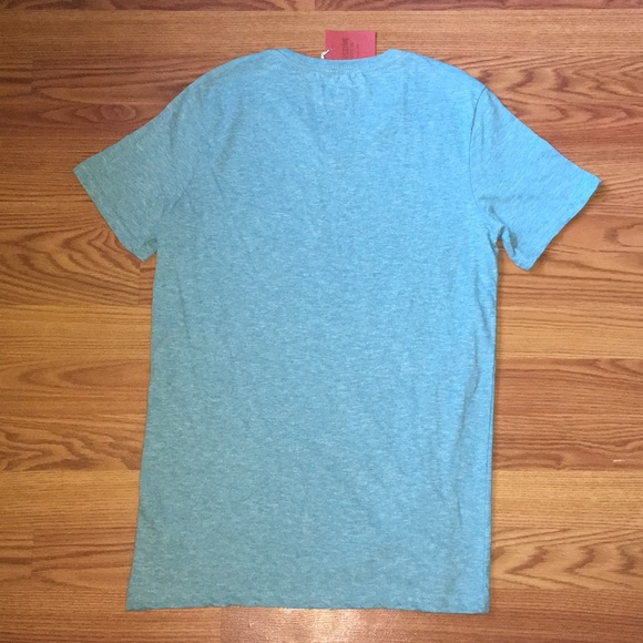 Florence Teal short sleeve v-neck shirt size small - Picture 2 of 3